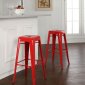 Promenade Bar Stool Set of 2 in Red, Gray or White by Modway