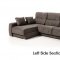 Air Sectional Sofa in Brown Fabric by ESF w/Storage