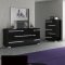 Volare Bedroom in High Gloss Black by At Home USA w/Options