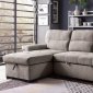 Anabel Sectional Sofa CM6023 in Light Gray Linen-Like Fabric