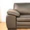 Black Leather Modern Sectional Sofa w/Hardwood Feet