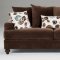 Bella Chocolate Fabric Living Room Sofa & Loveseat Set