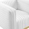 Charisma Accent Chair in White Velvet by Modway