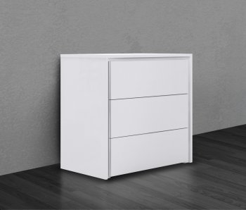 Zen Single Dresser High Gloss White Lacquer by Casabianca [CBD-Zen Single White]