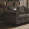 Emerson Sofa 504911 in Charcoal Fabric by Coaster w/Options