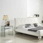 Joy Bed in White Half Leather by Casabianca