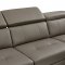 1822 Sectional Sofa in Grayish Brown Taupe Leather by ESF w/Bed