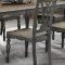 Hyacinth 7Pc Dining Set 5585-78 in Gray & Dark Oak - Homelegance