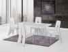 D2110DT Dining Set 5Pc in White by Global w/D1528DC Chairs