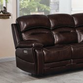 Amanda Power Sofa 610021PPP in Dark Brown by Coaster