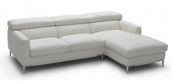 1281b Sectional Sofa in White Full Leather by J&M [JMSS-1281b White]