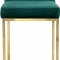 Giselle Counter Stool 781 Set of 2 Green Velvet Fabric -Meridian