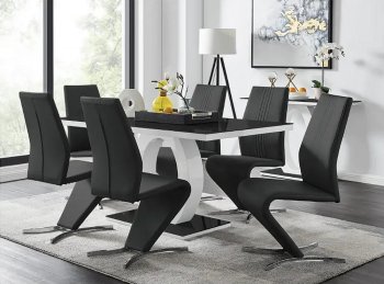 9702D Dining Room Set 5Pc in Black & White by Lifestyle [SFLLDS-9702D]