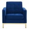 Loft Sofa in Navy Velvet Fabric by Modway w/Options