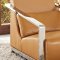 Erika Chair in Camel Leather w/Optional Ottoman by Whiteline