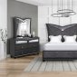 Beverly Bedroom Set 5Pc in Black by Global w/Options