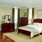 Modern Cherry Finish Bedroom w/Rounded Headboard