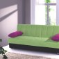 Leon Sofa Bed Convertible in Green Microfiber by Rain