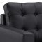 Empress Sofa in Black Bonded Leather by Modway w/Options