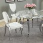 Letty 5Pc Dining Set by Chintaly w/Glass Top & Lacey Chairs