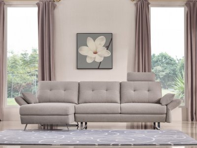 Payne Sectional Sofa 1720 in Grey Fabric by VIG