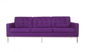 Florence Sofa FS90PRW in Purple Wool by LeisureMod w/Options [LMS-FS90PRW-Florence Purple]