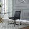 Bryce Dining Chair 918 Set of 2 in Black Faux Leather -Meridian