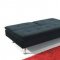 Black Fabric Modern Convertible Sofa Bed w/Split Back