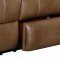 U7303C Motion Sectional Sofa in Walnut Leather Gel by Global