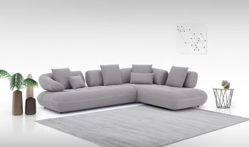 Savannah Sectional Sofa in Gray Fabric by J&M [JMSS-Savannah]