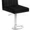 Joel Bar Stool 710 Set of 4 Black Velvet Fabric by Meridian