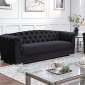 MS2085 Sofa & Loveseat Set in Black Velvet by VImports