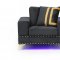 U98 Sofa & Loveseat Set in Black Velvet by Global w/Options