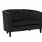 Prospect Loveseat EEI-2615-BLK in Black Velvet by Modway