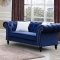 Gaby Sofa & Loveseat Set in Blue Fabric w/Options