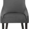 Demi Dining Chair 723 Set of 2 Grey Velvet Fabric by Meridian