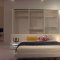 White Lacquer Modern Platform Bed w/Built-In Night Stands