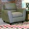 Sand Microfiber Modern Living Room w/Super-Soft Pub Back Pillows