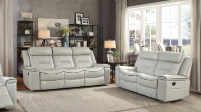 Darwan Recliner Sofa 9999GY in Light Gray by Homelegance