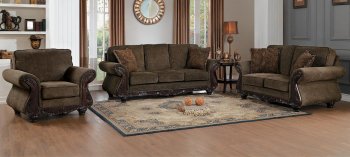 Mandeville Sofa 8239 in Brown Chenille Fabric by Homelegance [HES-8239 Mandeville]