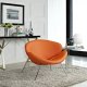 Nutshell Lounge Chair in Choice of Color Leatherette by Modway