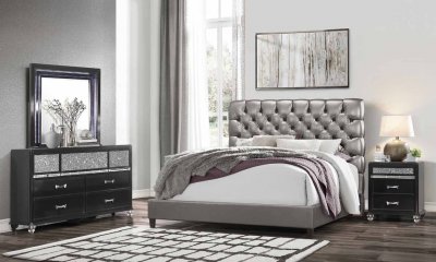 8819 Bedroom 5Pc Set by Global w/Sonia Black Casegoods