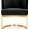 Gianna Dining Chair 718 Set of 2 Black Velvet Fabric by Meridian