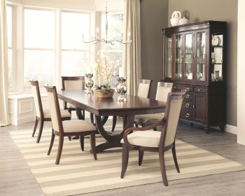 105441 Alyssa Dining Table in Dark Cognac by Coaster w/Options [CRDS-105441 Alyssa]