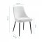 Viscount Dining Chair 3809 Set of 2 White Fabric by Modway