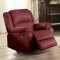 Zuriel Motion Sofa LV52150 in Red PU by Acme w/Options