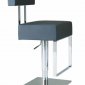 Black Vinyl Seat Set of 2 Swivel Barstool w/Stainless Steel Base