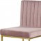 Giselle Dining Chair 778 Set of 2 Pink Velvet Fabric - Meridian