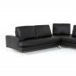 Voyager Sectional Sofa in Black Full Leather by VIG