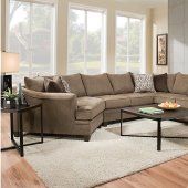 6485 Sectional Sofa in Brown Albany Truffle by Simmons w/Options